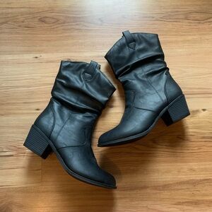 Mid calf western style boots